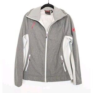 MAMMUT Three Sisters Fleece Jacket Womens Size M Gray Full Zip Soft Pockets Coat